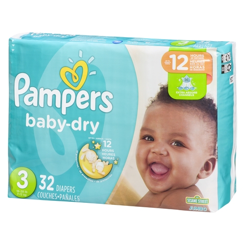 Pampers Baby Dry Diapers Jumbo - Size 3 • 16-28 lb 32s, 1 Each