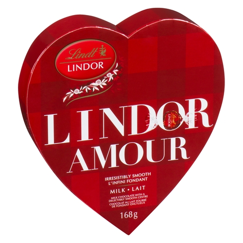 Lindt Lindor - Amour Milk Chocolate - Heart Box 168g, 1 Each
