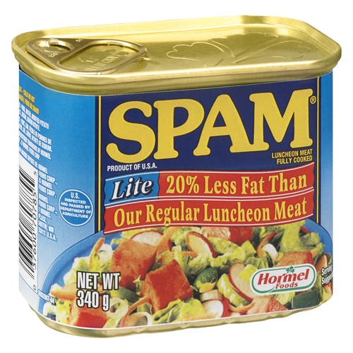 Hormel Foods - SPAM Lite Luncheon Meat - 20% Less Fat 340g, 1 Each