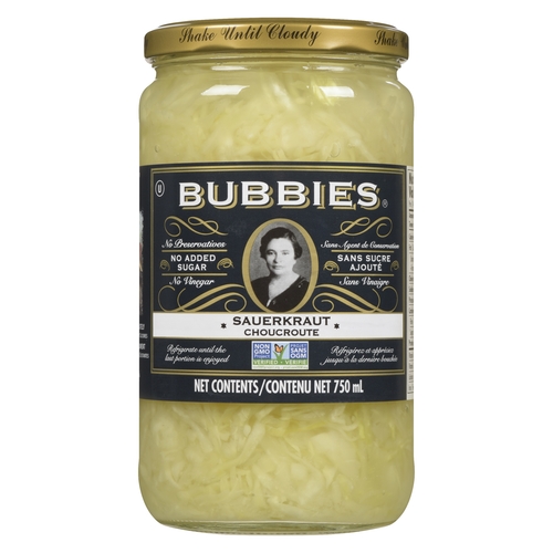 Bubbies - Sauerkraut 750ml, 1 Each