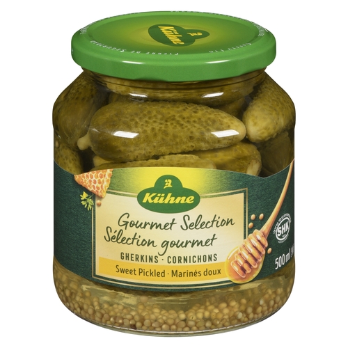 Kuhne - Gourmet Selection Sweet Pickled Gherkins 500ml, 1 Each