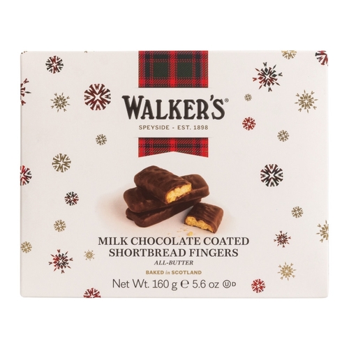 Walker's - All Butter Milk Chocolate Coated Shortbread Fingers 160g, 1 Each