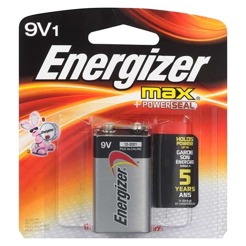 Energizer Max Battery Alkaline 9V, 1 Each