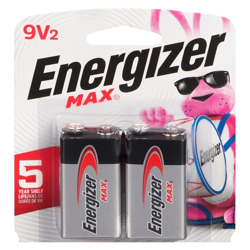 Energizer Max Batteries Alkaline 9V 2/1each, 1 Each