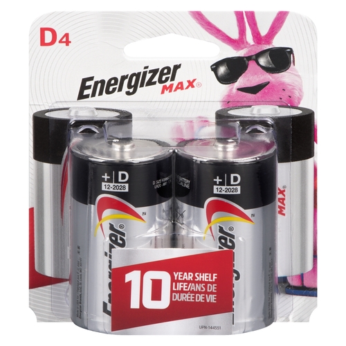 Energizer Max Batteries Alkaline D 4/1each, 1 Each