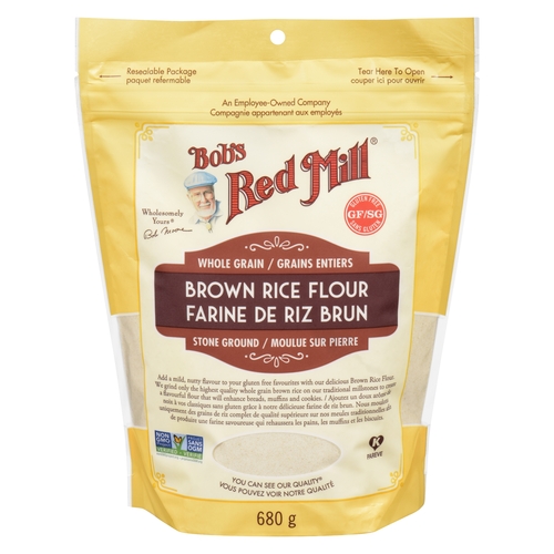 Bob's Red Mill - Brown Rice Flour - Whole Grain 680g, 1 Each