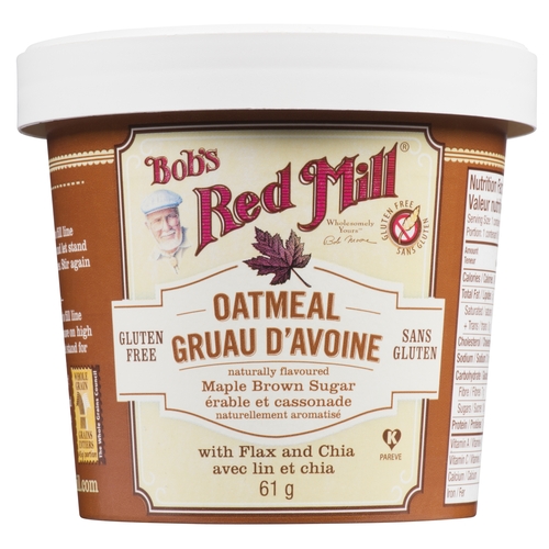 Bob's Red Mill - Oatmeal - Maple Brown Sugar with Flax and Chia 67g, 1 Each