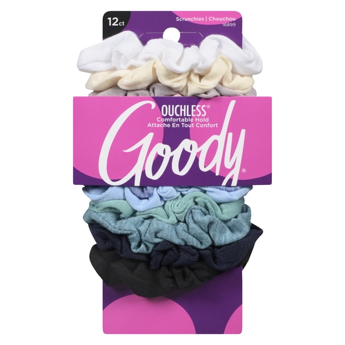 Goody - Ouchless Scrunchies 12pk, 1 Each