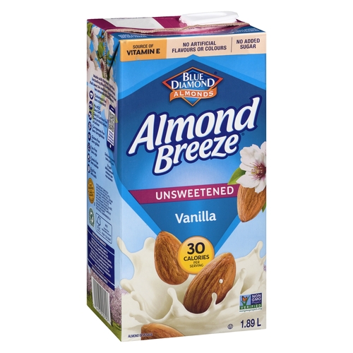 Blue Diamond Almonds - Almond Breeze - Vanilla - Unsweetened 1.89l, 1 Each