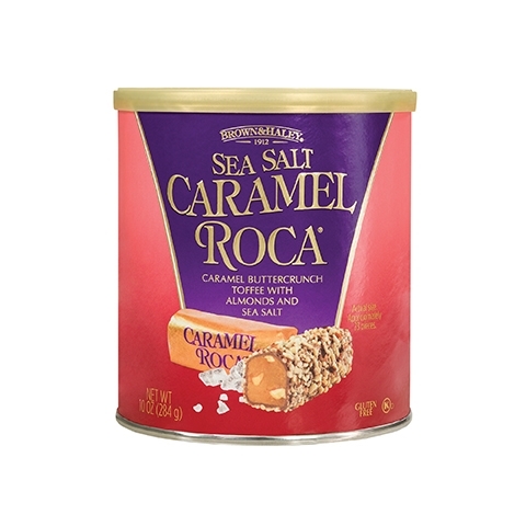 Brown & Haley - Sea Salt Caramel Roca Buttercrunch Toffee with Almonds & Sea Salt 284g, 1 Each