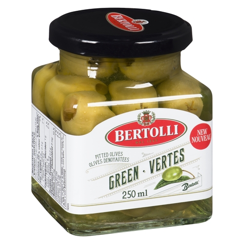 Bertolli - Green Olives - Pitted 250ml, 1 Each