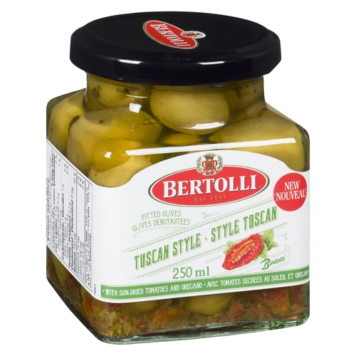 Bertolli - Tuscan Style Olives - Pitted 250ml, 1 Each