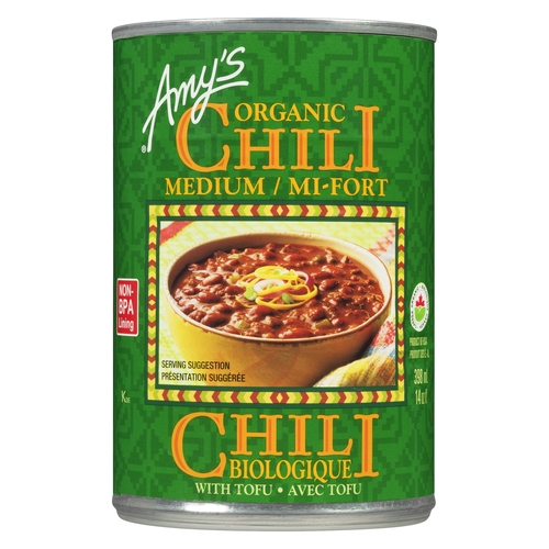 Amy's Organic Chili - Medium with Tofu 398ml, 1 Each