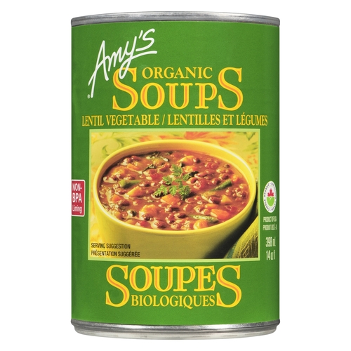 Amy's Soup - Organic Lentil Vegetable 398ml, 1 Each