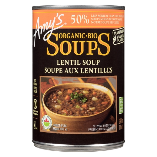 Amy's - Organic Soup - Lentil Vegetable • Less Sodium 398ml, 1 Each