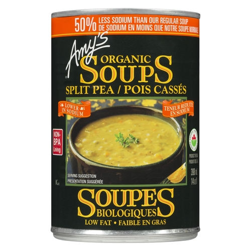 Amy's - Organic Soup - Split Pea • Less Sodium 398ml, 1 Each