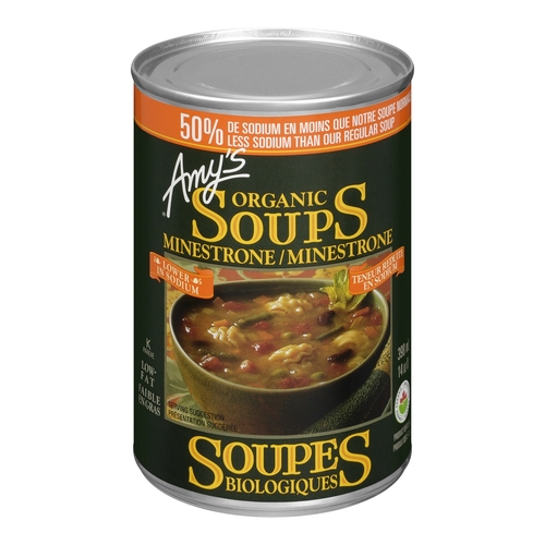 Amy's - Organic Soup - Minestrone • Less Sodium 398ml, 1 Each