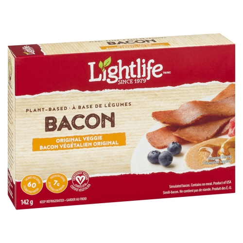 Lightlife - Plant-Based Bacon - Original Veggie 142g, 1 Each