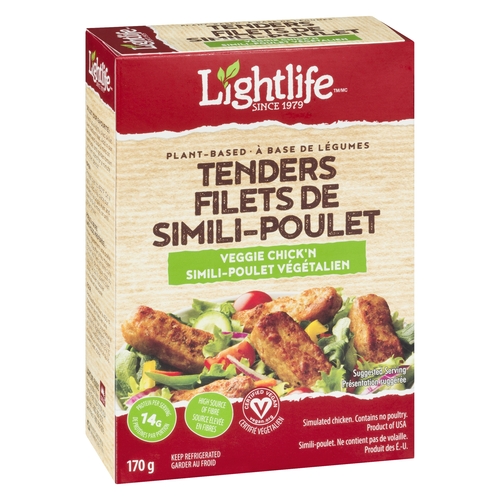 Lightlife - Plant-Based Tenders Veggie Chick'n 170g, 1 Each
