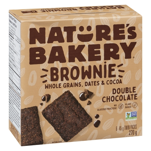 Nature's Bakery - Brownie - Double Chocolate 6's 340g, 1 Each