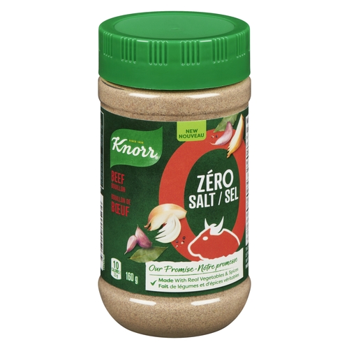 Knorr - Zero Salt Bouillon - Beef 160g, 1 Each