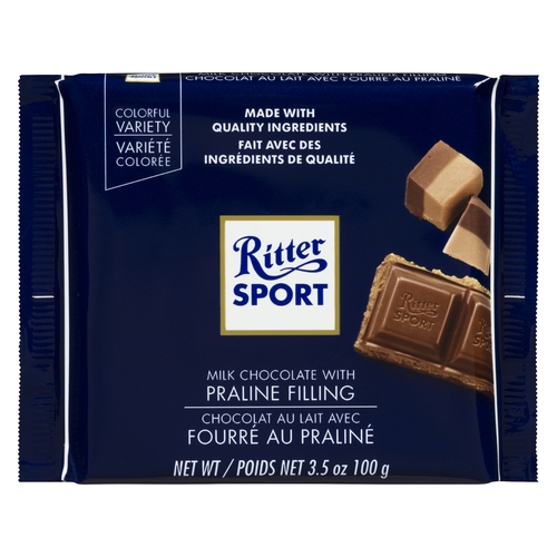 Ritter Sport - Milk Chocolate with Praline Filling 100g, 1 Each