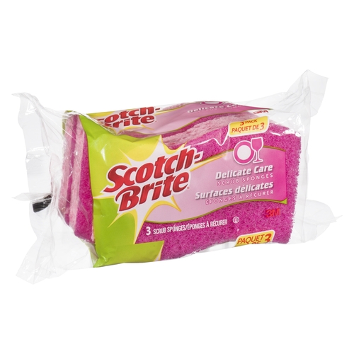 3M - Scotch-Brite - Scrub Sponges - Delicate Care 3s, 1 Each