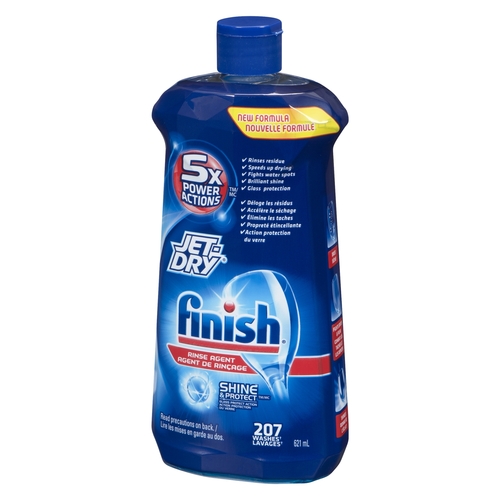 Finish - Jet-Dry 5x Power Actions Rinse Agent - 207 Washes 621ml, 1 Each