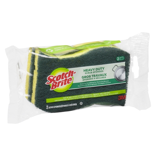 3M - Scotch-Brite - Scrub Sponges - Heavy Duty 2pk, 1 Each