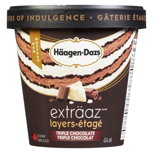 Haagen-Dazs - Extraaz Layers Ice Cream - Triple Chocolate 450ml, 1 Each