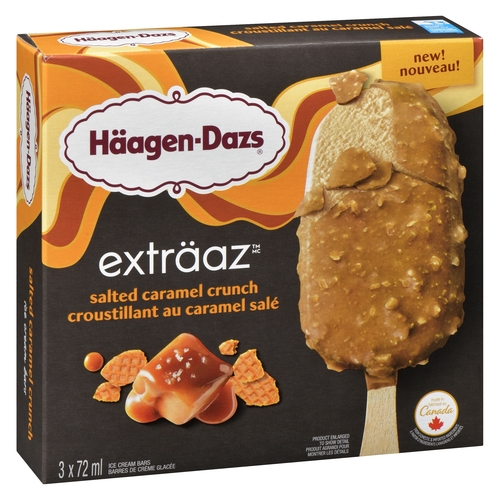 Haagen-Dazs - Extraaz Ice Cream Bars - Salted Caramel Crunch 3/72ml