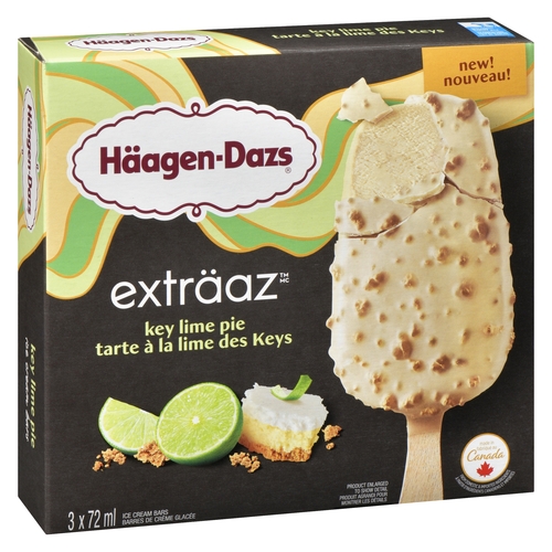Haagen-Dazs - Extraaz Ice Cream Bars - Key Lime Pie 3/72ml
