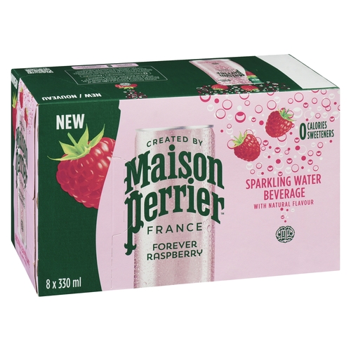 Maison Perrier - Sparkling Water Beverage - Raspberry 8/330ml, 1 Each