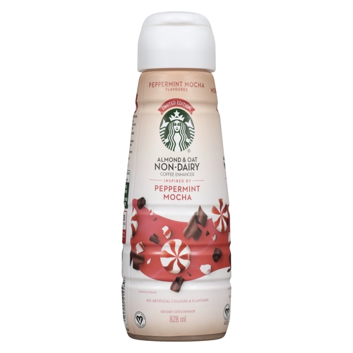 Starbucks - Almond & Oat Non-Dairy Coffee Enhancer - Peppermint Mocha 828ml, 1 Each