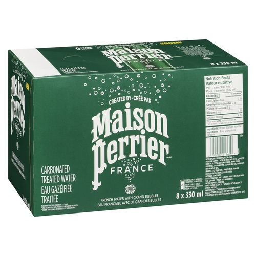 Maison Perrier - Carbonated Treated Water 8/330ml, 1 Each