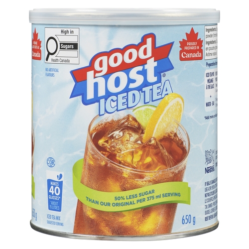 Good Host Iced Tea Mix - 50% Less Sugar 650g, 1 Each