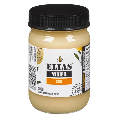 Elias - Honey - Creamed Raw 500g, 1 Each