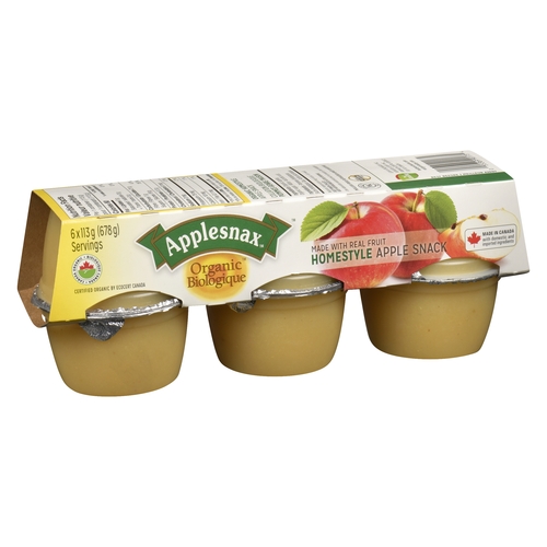 Applesnax - Organic Fruit Cups - Apple-Homestyle 113g, 1 Each