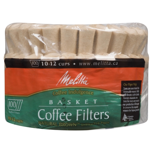 Melitta - Basket Coffee Filters - Natural Brown 100pk, 1 Each