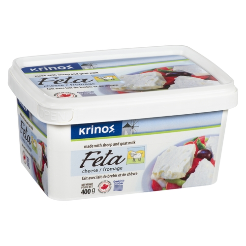 Krinos - Greek Style Feta Cheese - Made with Sheep and Goat Milk 400g, 1 Each