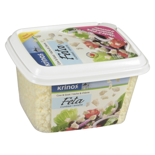 Krinos - Cow & Goat Milk Crumbled Feta Cheese 170g, 1 Each