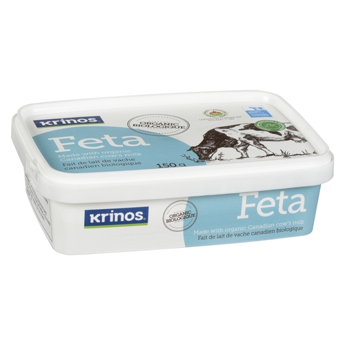 Krinos - Organic Cow's Milk Feta 22% m.f. 150g, 1 Each