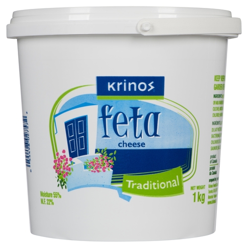 Krinos - Traditional Feta Cheese 1kg, 1 Each