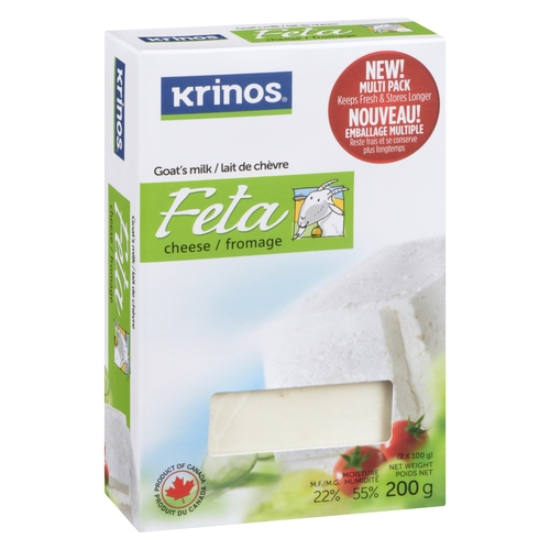 Krinos - Goat's Milk Feta Cheese 200g, 1 Each