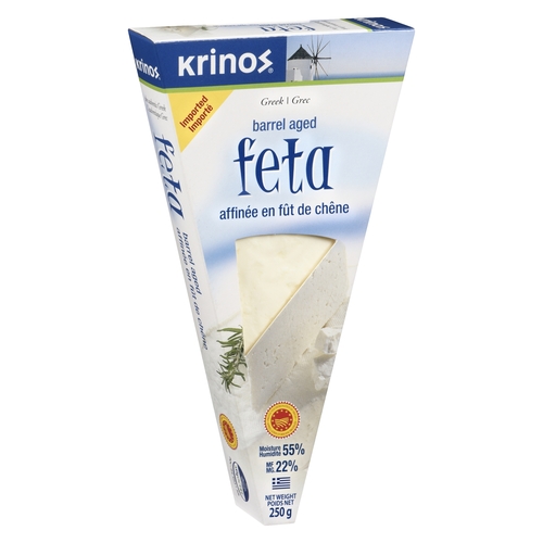 Krinos - Greek Barrel Aged Feta Cheese 250g, 1 Each