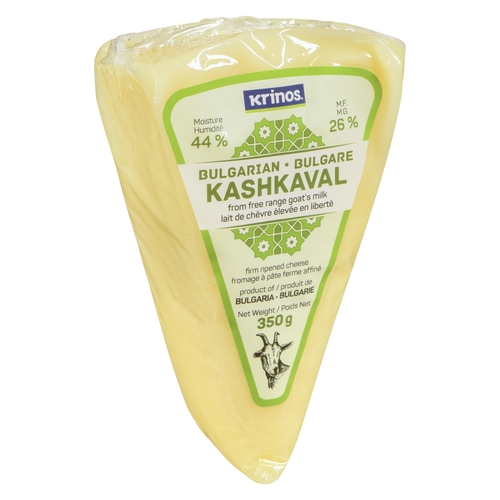 Krinos - Bulgarian Kashkaval Firm Ripened Cheese - Free Range Goat's Milk 350g, 1 Each