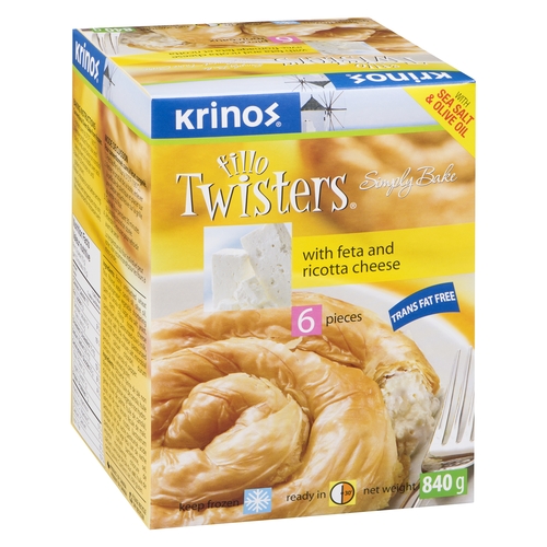 Krinos - Twisters - Feta and Ricotta Cheese 840g, 1 Each