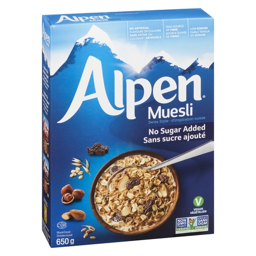 Alpen Muesli Cereal - No Sugar Added 650g, 1 Each