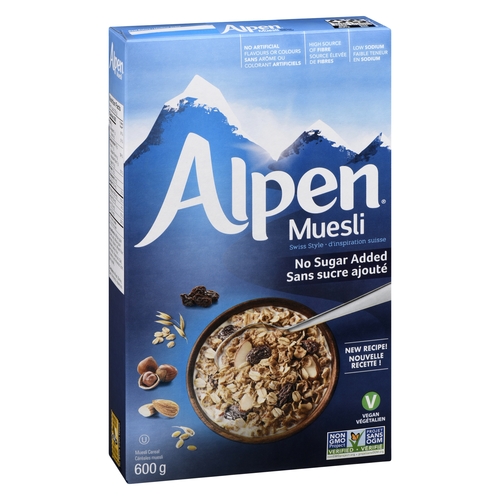 Alpen Muesli Cereal - Swiss Style - No Sugar Added 600g, 1 Each