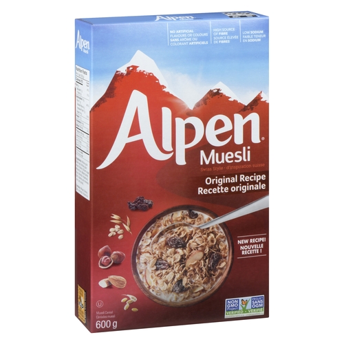 Alpen Muesli Cereal - Swiss Style Original Recipe 600g, 1 Each